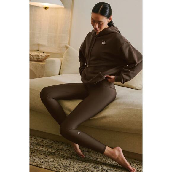 Alo Accolade Espresso Hoodie Pullover Sweater Size XS - Picture 2 of 5